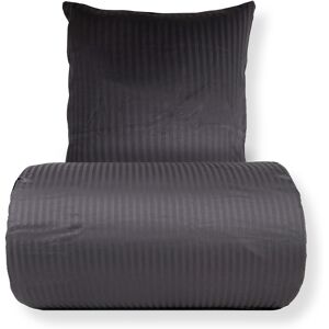 Borg Living Juniorbäddset 100x140 cm - 100% bomullssatin - Klassiska mörkgrå ränder Borg Living Juniorbäddset 100x140 cm - 100% bomullssatin - Klassiska mörkgrå ränder