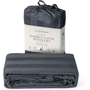OlsenHome Bambus Sängkläder - 140x220 cm - Naturlig bambu - Koksgrå satinsöm - Produkttyp OlsenHome Bambus Sängkläder - 140x220 cm - Naturlig bambu - Koksgrå satinsöm - Produkttyp
