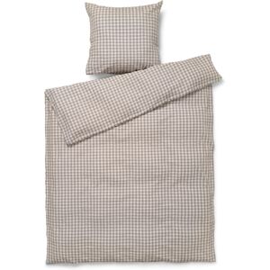 JUNA sängkläder 140x220 cm - 100% ekologisk bomull - Kreppsängkläder grå/björk JUNA sängkläder 140x220 cm - 100% ekologisk bomull - Kreppsängkläder grå/björk