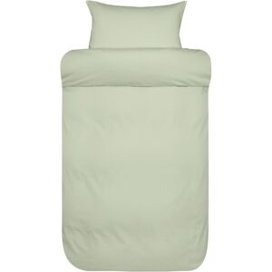 Enfärgat sängkläder 140x220 cm - 100% stentvättad bomullssatin - Harmoni ljusgrön - Høie of Scandinavia sängkläder Enfärgat sängkläder 140x220 cm - 100% stentvättad bomullssatin - Harmoni ljusgrön - Høie of Scandinavia sängkläder