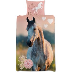 Licens Vit Häst Sängkläder - Vändbar Bomullssvit Licens Vit Häst Sängkläder - Vändbar Bomullssvit