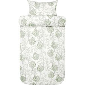 Sängkläder i flanell 140x220 cm - Vitt påslakan med gröna träd - 100% bomullsflanell - Thea Høie of Scandinavia sängkläder Sängkläder i flanell 140x220 cm - Vitt påslakan med gröna träd - 100% bomullsflanell - Thea Høie of Scandinavia sängkläder