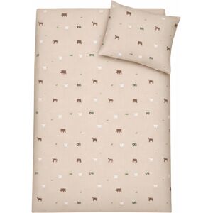 By Mats Bondegårdsmotiv sängkläder - 100% bomull - Babysängkläder 70x100 cm - Beige med bondegårdsmotiv By Mats Bondegårdsmotiv sängkläder - 100% bomull - Babysängkläder 70x100 cm - Beige med bondegårdsmotiv
