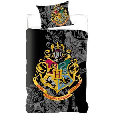 Harry Potter - Hogwarts vapenskjold sängkläder - 140x200 cm - Bomull Harry Potter - Hogwarts vapenskjold sängkläder - 140x200 cm - Bomull