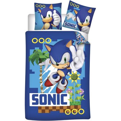 Licens Sonic sängkläder - 100% bomull - Barnsängset 140x200 cm Licens Sonic sängkläder - 100% bomull - Barnsängset 140x200 cm