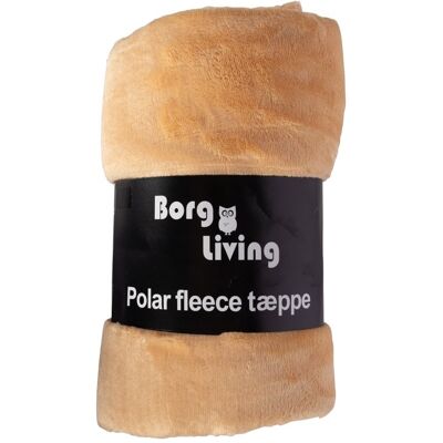 Borg Living Fleecetäcke - Sand - 150x200 cm - Mjukt och skönt sofftäcke - Borg Living Fleecetäcke - Sand - 150x200 cm - Mjukt och skönt sofftäcke -