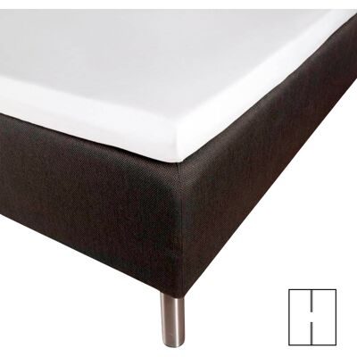 Borås Cotten Overmadrasslaken med H-split 180x200 cm - 100% bomullssatin - Splitlängd 65 cm - Vitt lakan till toppmadrass - Borås Cotton Cloud satinlakan Borås Cotten Overmadrasslaken med H-split 180x200 cm - 100% bomullssatin - Splitlängd 65 cm - Vitt lakan till toppmadrass - Borås Cotton Cloud satinlakan