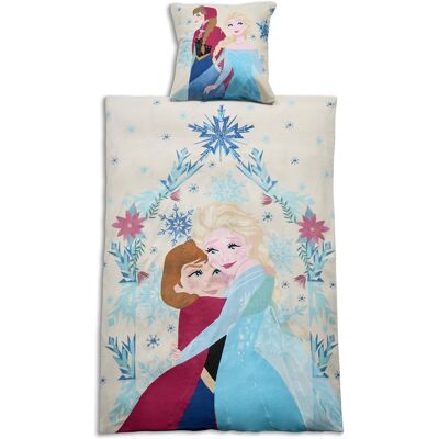 Frost Licens Anna Elsa 2-i-1 flanellbäddset - Frozen 140x200cm Frost Licens Anna Elsa 2-i-1 flanellbäddset - Frozen 140x200cm