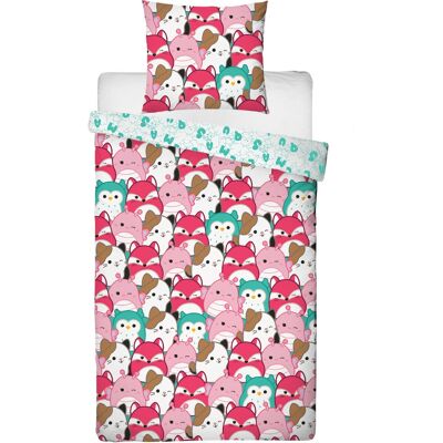 Squishmallows Rosa Sängkläder - 2-i-1 Omvändbart - 140x200 cm Squishmallows Rosa Sängkläder - 2-i-1 Omvändbart - 140x200 cm
