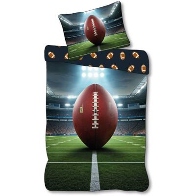 Licens Amerikanskt påslakanset - 100% bomull - Barnpåslakan 140x200 cm - Fotbollspåslakan Licens Amerikanskt påslakanset - 100% bomull - Barnpåslakan 140x200 cm - Fotbollspåslakan