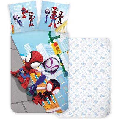 Licens Spidey sängkläder - 100% bomull - Barnsängkläder 140x200 cm - Spidey och hans fantastiska vänner Licens Spidey sängkläder - 100% bomull - Barnsängkläder 140x200 cm - Spidey och hans fantastiska vänner