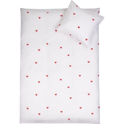 Nordstrand Home Sängkläder med hjärtan - 100% bomull - Baby sängkläder 70x100 cm Nordstrand Home Sängkläder med hjärtan - 100% bomull - Baby sängkläder 70x100 cm