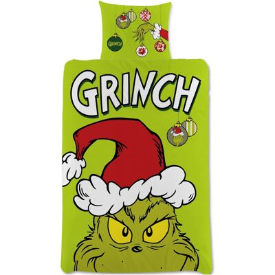 Licens Grinch sängkläder - 100% bomull - Barnsängkläder 140x200 cm - Julsängkläder Licens Grinch sängkläder - 100% bomull - Barnsängkläder 140x200 cm - Julsängkläder