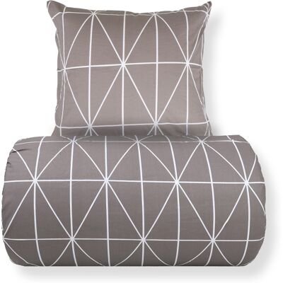 Nordstrand Home Bäddset 140x200 cm - 100% bomull - Grått med vita harlekinrutor Nordstrand Home Bäddset 140x200 cm - 100% bomull - Grått med vita harlekinrutor
