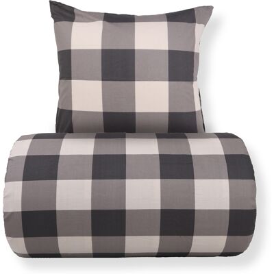 Nordstrand Home Sängkläder 140x220 cm - 100% bomull - Grått rutmönster Nordstrand Home Sängkläder 140x220 cm - 100% bomull - Grått rutmönster