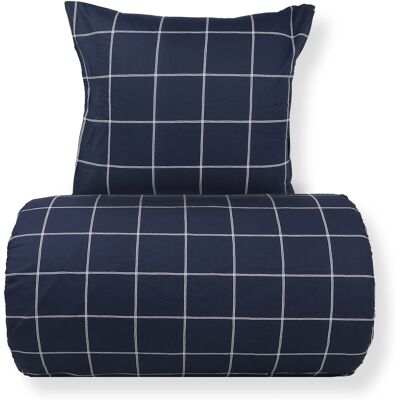 Nordstrand Home Dubbelt påslakanset 200x220 cm - 100% bomull - Mörkblå med vita rutor Nordstrand Home Dubbelt påslakanset 200x220 cm - 100% bomull - Mörkblå med vita rutor