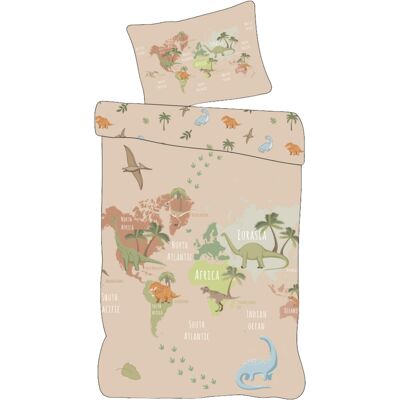 Licens Dinosaur-sängkläder - 100% bomull - Barnsängkläder 140x200 cm - Beige Licens Dinosaur-sängkläder - 100% bomull - Barnsängkläder 140x200 cm - Beige