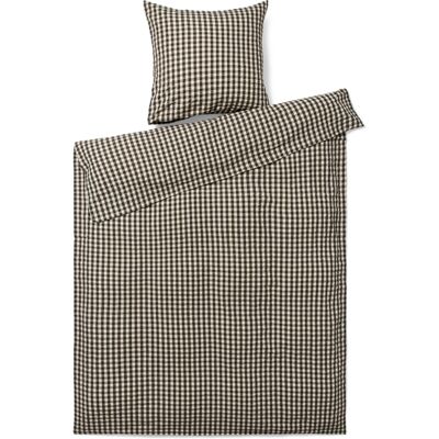 Juna ekologiskt sängklädesset 140x200 - Svart/Sand Juna ekologiskt sängklädesset 140x200 - Svart/Sand