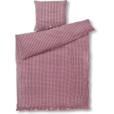 JUNA sängkläder 140x200 cm - 100% ekologisk bomull - Kreppsängkläder plommon/rosa JUNA sängkläder 140x200 cm - 100% ekologisk bomull - Kreppsängkläder plommon/rosa