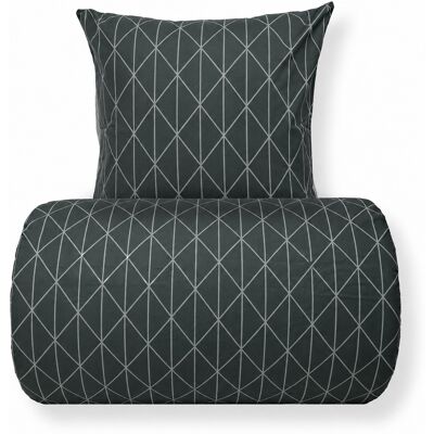 Borg Living Påslakanset 140x200 cm - 100% bomull - Vändbart med grönt harlequinmönster Borg Living Påslakanset 140x200 cm - 100% bomull - Vändbart med grönt harlequinmönster