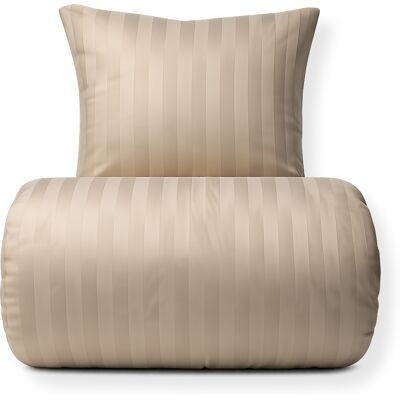Nordstrand Home Bambu sängkläder - 100% naturligt bambu - 140x200 cm - Sandfärgad jacquardvävt bäddset med ränder Nordstrand Home Bambu sängkläder - 100% naturligt bambu - 140x200 cm - Sandfärgad jacquardvävt bäddset med ränder