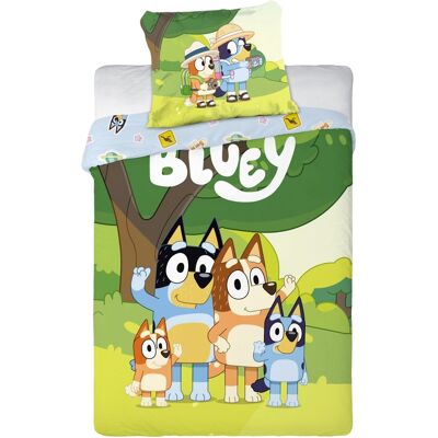 Licens Bluey sängkläder - 100% bomull - Juniorbäddset 100x140 cm - Bluey och hela familjen Licens Bluey sängkläder - 100% bomull - Juniorbäddset 100x140 cm - Bluey och hela familjen