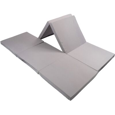 Nordstrand Home Vikbar madrass - Dubbel - Populär som gästmadrass - 6 cm komfortskum - ljusgrå skummadrass Nordstrand Home Vikbar madrass - Dubbel - Populär som gästmadrass - 6 cm komfortskum - ljusgrå skummadrass