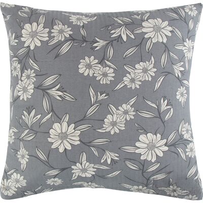 By Borg Örngott 60x63 cm - Kreppsängkläder - 100% bomullskrepp - Grått blommönster By Borg Örngott 60x63 cm - Kreppsängkläder - 100% bomullskrepp - Grått blommönster
