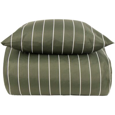 Borg Living Sängkläder 140x220 cm - Polycotten - Grön randig Borg Living Sängkläder 140x220 cm - Polycotten - Grön randig