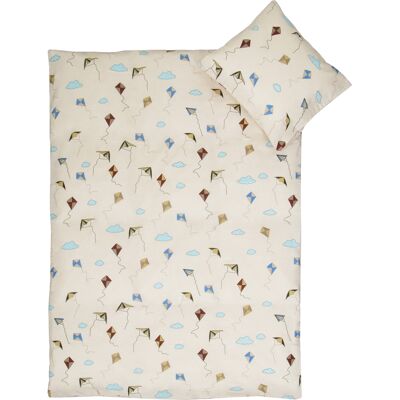 By Mats Dragefly sängkläder - 100% bomull - Babysängkläder 70x100 cm - Beige med dragefly By Mats Dragefly sängkläder - 100% bomull - Babysängkläder 70x100 cm - Beige med dragefly