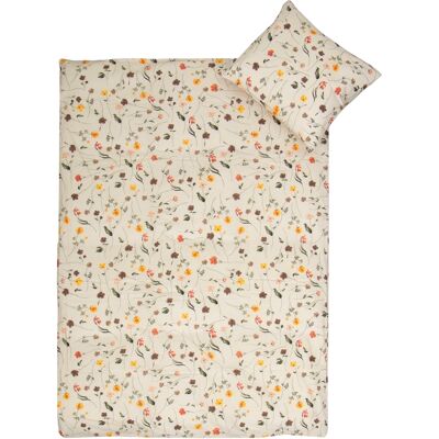 Mats Barnsängsskydd - Vårblommor - 115x135 cm - 100% Bomull Mats Barnsängsskydd - Vårblommor - 115x135 cm - 100% Bomull