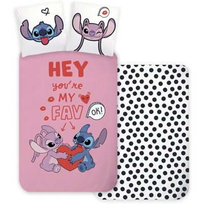 Licens Stitch Rosa Sängkläder - Vendbart Disney Barnsängssätt Licens Stitch Rosa Sängkläder - Vendbart Disney Barnsängssätt
