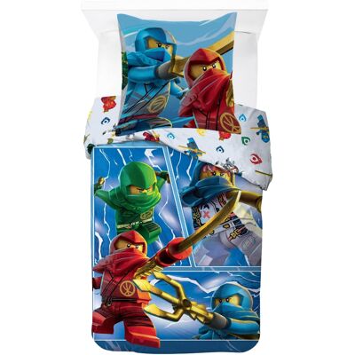 Licens LEGO Ninjago sängkläder - 100% bomull - Barnsängkläder 140x200 cm - LEGO sängkläder - Lloyd, Kai, Jay och Zane Licens LEGO Ninjago sängkläder - 100% bomull - Barnsängkläder 140x200 cm - LEGO sängkläder - Lloyd, Kai, Jay och Zane