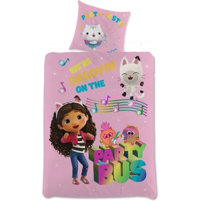 Gabby’s Dollhouse Rosa Sängkläder - 140x200 cm - Party Bus Gabby’s Dollhouse Rosa Sängkläder - 140x200 cm - Party Bus