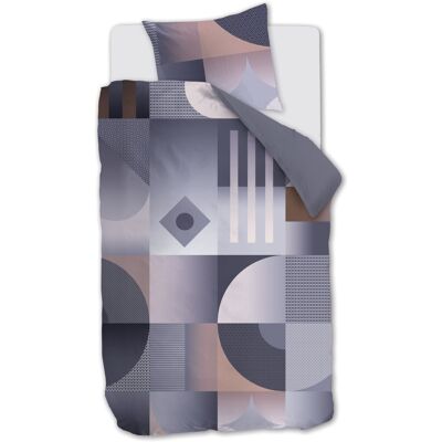Beddinghouse Mönstrat ekologiskt sängkläder 140x200 cm - Vändbart påslakanset i 100% ekologisk bomullssatin - Robbinson Grey - sänglinne Beddinghouse Mönstrat ekologiskt sängkläder 140x200 cm - Vändbart påslakanset i 100% ekologisk bomullssatin - Robbinson Grey - sänglinne