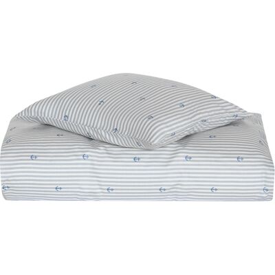 Nuuroo Baby sängkläder 70x100 cm - 100% ekologisk bomullssatin - Randigt med ankare Nuuroo Baby sängkläder 70x100 cm - 100% ekologisk bomullssatin - Randigt med ankare