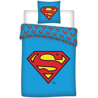 Licens Superman sängkläder - 100% bomull - Barnsängkläder 140x200 cm - Superman logo Licens Superman sängkläder - 100% bomull - Barnsängkläder 140x200 cm - Superman logo