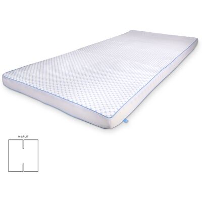 SLEEP TECH Kylande H-split övermadrass - 180x200 cm - 7 zoner - Lyxig memoryskum övermadrass 8 cm hög - By Borg SLEEP TECH Kylande H-split övermadrass - 180x200 cm - 7 zoner - Lyxig memoryskum övermadrass 8 cm hög - By Borg