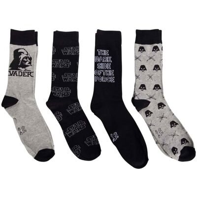 Licens Herrstrumpor 4 par str. 40-42 med Star Wars Licens Herrstrumpor 4 par str. 40-42 med Star Wars