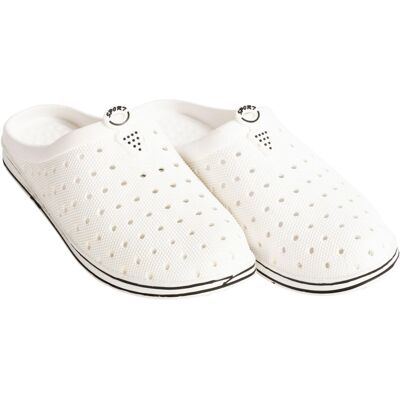 HOME-TEX Vita Crocs skor - Stl 36/37 - Unisex - Lättviktsskor för fritidsbruk HOME-TEX Vita Crocs skor - Stl 36/37 - Unisex - Lättviktsskor för fritidsbruk