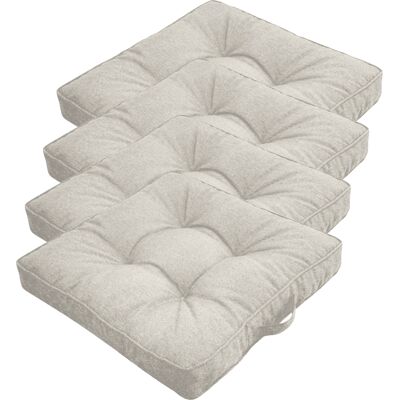Nordstrand Home Futon dynpaket till trädgårdsstol 4 st. - 7 cm mjuka dynor - Beige trädgårdsdynor för utomhusbruk - Mäter 50x50 cm - stoldynor Nordstrand Home Futon dynpaket till trädgårdsstol 4 st. - 7 cm mjuka dynor - Beige trädgårdsdynor för utomhusbruk - Mäter 50x50 cm - stoldynor