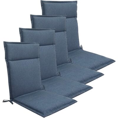 Nordstrand Home Trädgårdskuddpaket för positionsstol 4 st. - Mörkblåa universella kuddar med 5 cm skumfyllning - God komfortskum & UV-skyddat överdrag - kuddar Nordstrand Home Trädgårdskuddpaket för positionsstol 4 st. - Mörkblåa universella kuddar med 5 cm skumfyllning - God komfortskum & UV-skyddat överdrag - kuddar