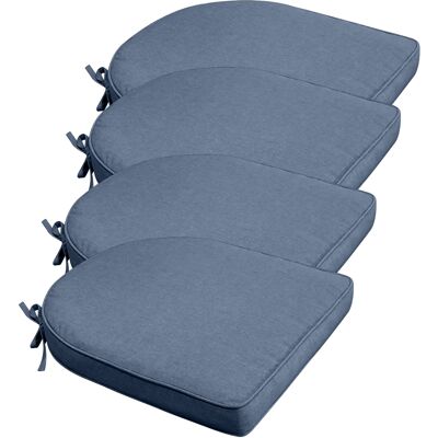 Nordstrand Home Sidokuddspaket till trädgårdsstol 4 st. - Mörkblå trädgårdskuddar med 6 cm skum - Mäter 48x49 cm - UV-resistent utomhuskuddar - sittkuddar Nordstrand Home Sidokuddspaket till trädgårdsstol 4 st. - Mörkblå trädgårdskuddar med 6 cm skum - Mäter 48x49 cm - UV-resistent utomhuskuddar - sittkuddar