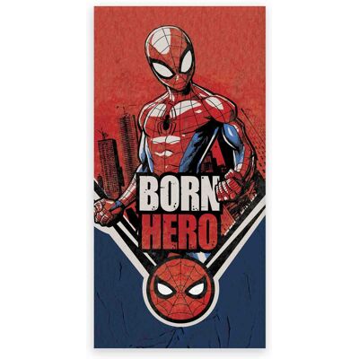 Licens Badhandduk - Spiderman handduk - Born Hero - 70x140 cm - 100% mjuk bomull Licens Badhandduk - Spiderman handduk - Born Hero - 70x140 cm - 100% mjuk bomull