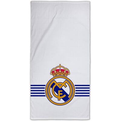 Licens Vitt Real Madrid-handduk - 70x140 cm - 100% bomull - Mjuk badhandduk med Real Madrid-logga Licens Vitt Real Madrid-handduk - 70x140 cm - 100% bomull - Mjuk badhandduk med Real Madrid-logga