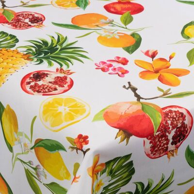 Borg Living Textil vaxduk med akrylbeläggning - 30 meter på rulle - Citrus Fruits - 140 cm bred textilduk Borg Living Textil vaxduk med akrylbeläggning - 30 meter på rulle - Citrus Fruits - 140 cm bred textilduk