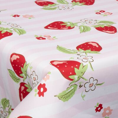 Borg Living Textil vaxduk med akrylbeläggning - Strawberry Dream - 140 cm bred - På metervara Borg Living Textil vaxduk med akrylbeläggning - Strawberry Dream - 140 cm bred - På metervara
