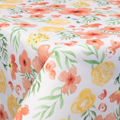 Borg Living Textil vaxduk med akrylbeläggning - 30 meter på rulle - Big flower multi - 140 cm bred textilduk Borg Living Textil vaxduk med akrylbeläggning - 30 meter på rulle - Big flower multi - 140 cm bred textilduk