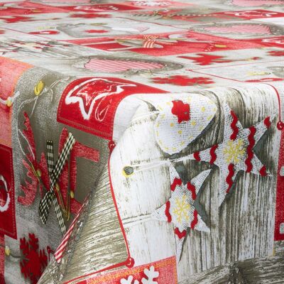 Borg Living Textil vaxduk med akrylbeläggning - Med julmotiv - Christmas heart - 140 cm bred - På metervara Borg Living Textil vaxduk med akrylbeläggning - Med julmotiv - Christmas heart - 140 cm bred - På metervara