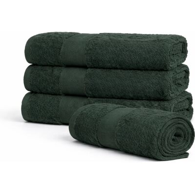 Borg Living Egyptisk bomullshandduk - 100 % egyptisk bomull - 50x100 cm - Orkidé - Mörkgrön Borg Living Egyptisk bomullshandduk - 100 % egyptisk bomull - 50x100 cm - Orkidé - Mörkgrön